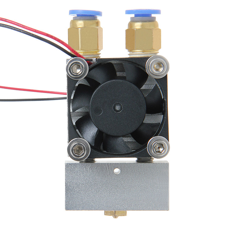 Latest Extruder Dual Extrusion 2in-1 out hotend 0.5mm nozzle For 3D Printer 