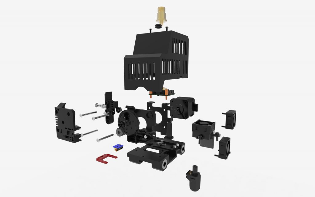 Modularized Extruder of GiantArm D200 3D printer