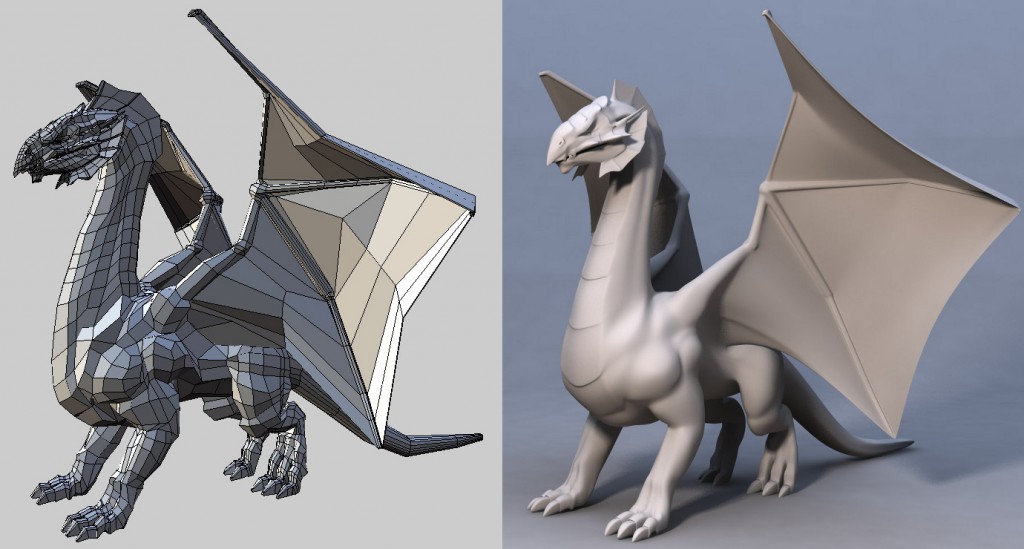 Image shows 3D model of dinosaur