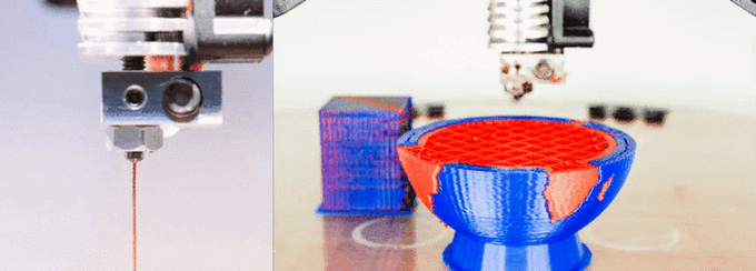 Multi color clearance 3d printer