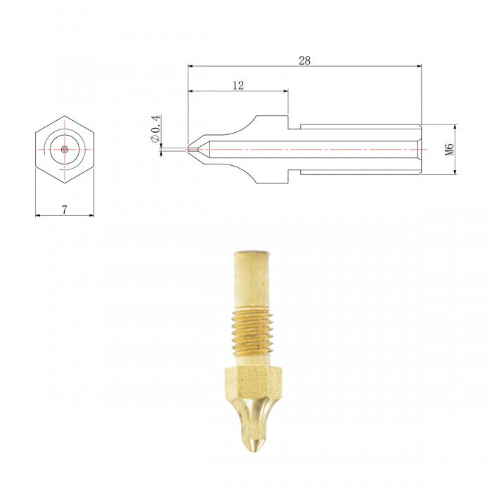 5pcs * Nozzle for Geeetech M1 3D Printer