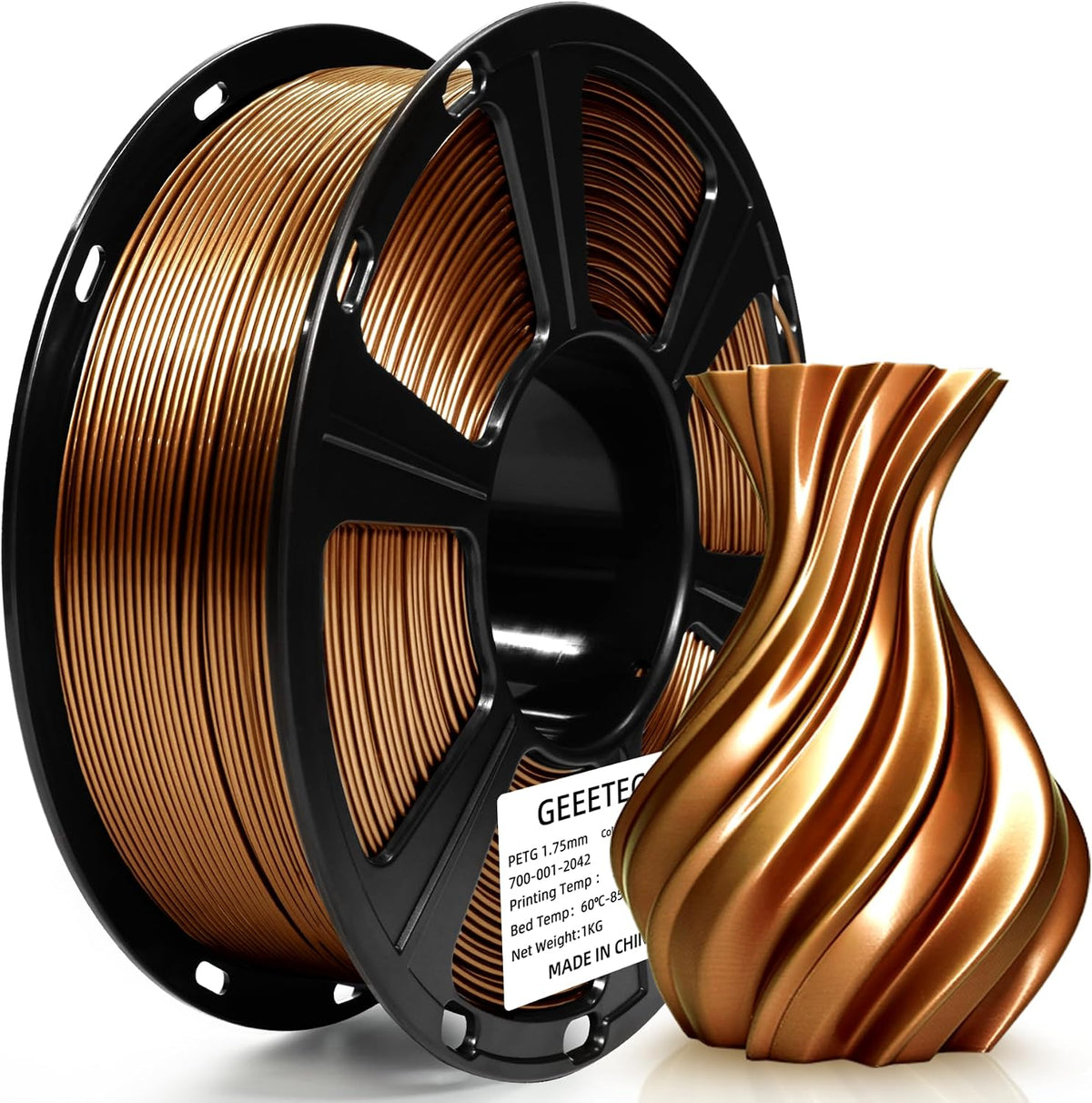 GEEETECH PETG Kovové filament pro 3D tiskárny 1,75 mm, 1 kg cívka
