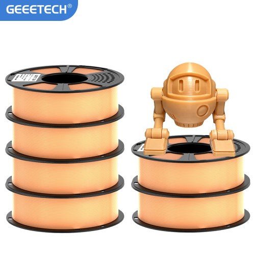 GEEETECH PLA 3D Printer Filament 1.75mm, 1kg Spool, 6 Rolls Bundle