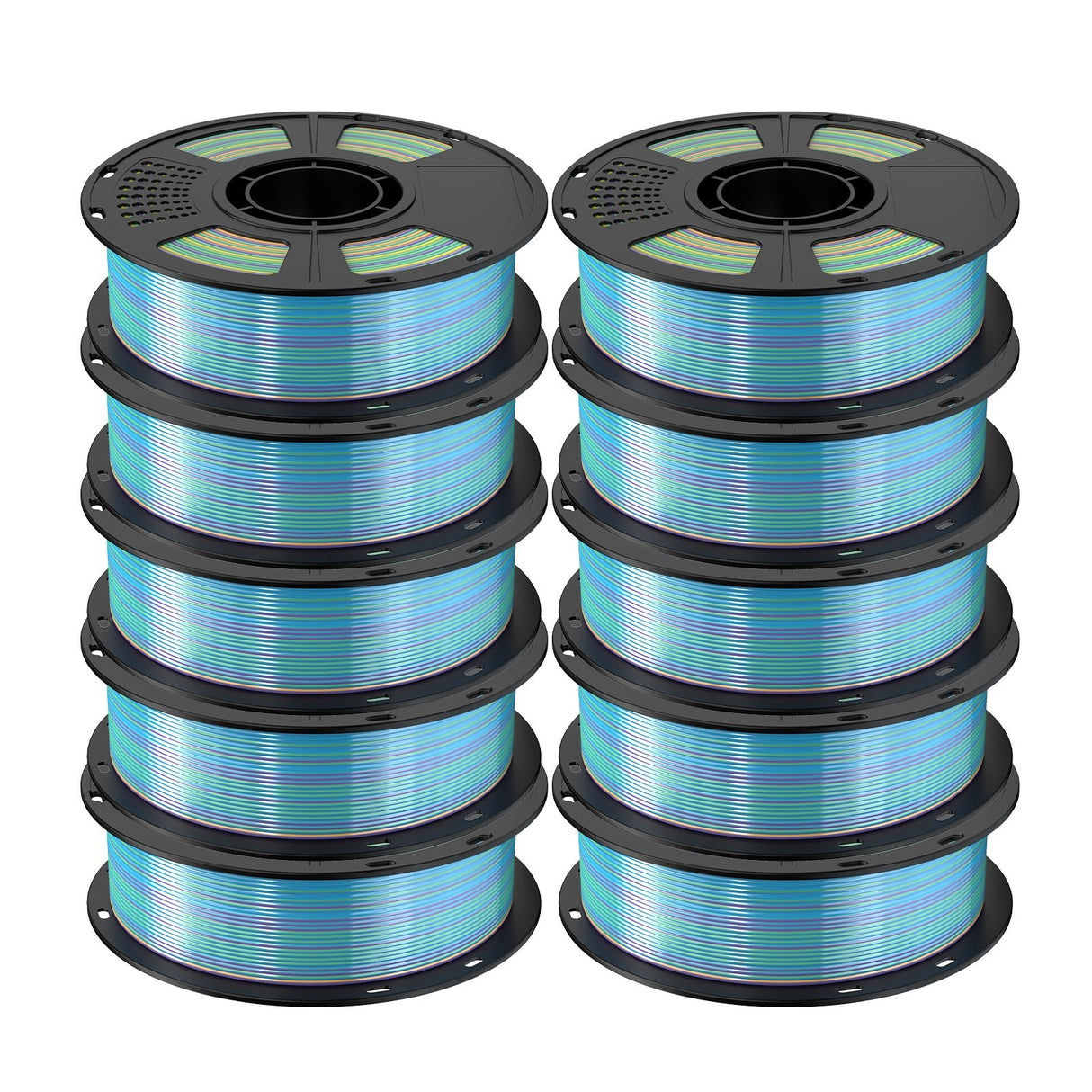 GEEETECH Silk PLA 3D Printer Filament 1.75mm, 1kg Spool, 10 Rolls Bundle