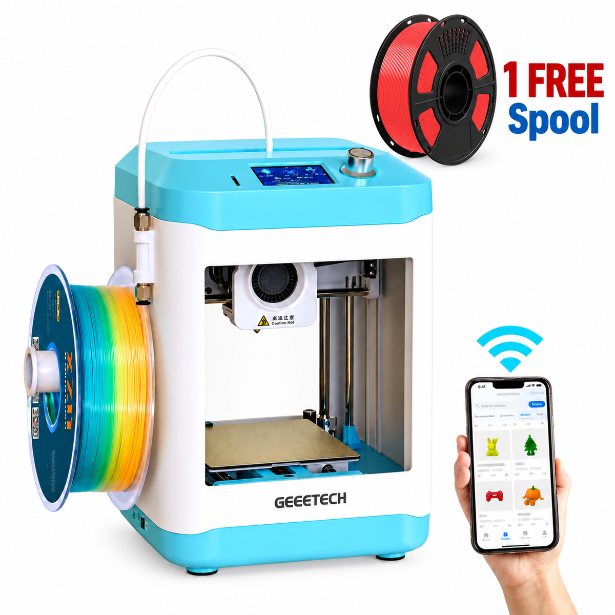GEEETECH M1S Hochgeschwindigkeits-Mini-3D-Drucker für Kinder und Anfänger