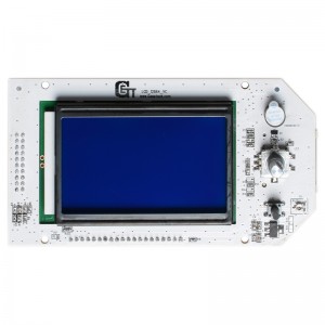 A20/M/T 12864 LCD Screen for GT2560 V4.0 Version Control Board, with 20 Pin LCD Cable Connector at Backside of the Screen