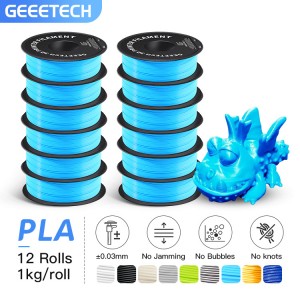 {12KG}PLA Water Blue 3D Printer Filament 1.75mm 1kg/roll