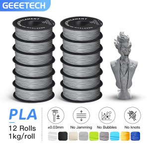 {12KG} PLA Grey 3D Printer Filament 1.75mm 1kg/roll