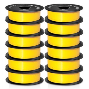 {12KG}PLA Yellow 3D Printer Filament 1.75mm 1kg/roll
