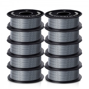 {10KG}PLA silver 3D Printer Filament 1.75mm 1kg/roll