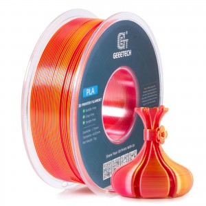 PLA Silk Dual 3D Printer Filament 1.75mm 1kg/roll (gold and red)
