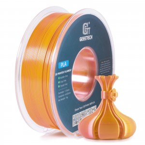 PLA Silk Dual 3D Printer Filament 1.75mm 1kg/roll (Gold +Copper)
