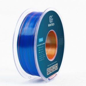 PLA Silk Tri-Color 3D Printer Filament 1.75mm 1kg/roll (Orange+Blue+Green)