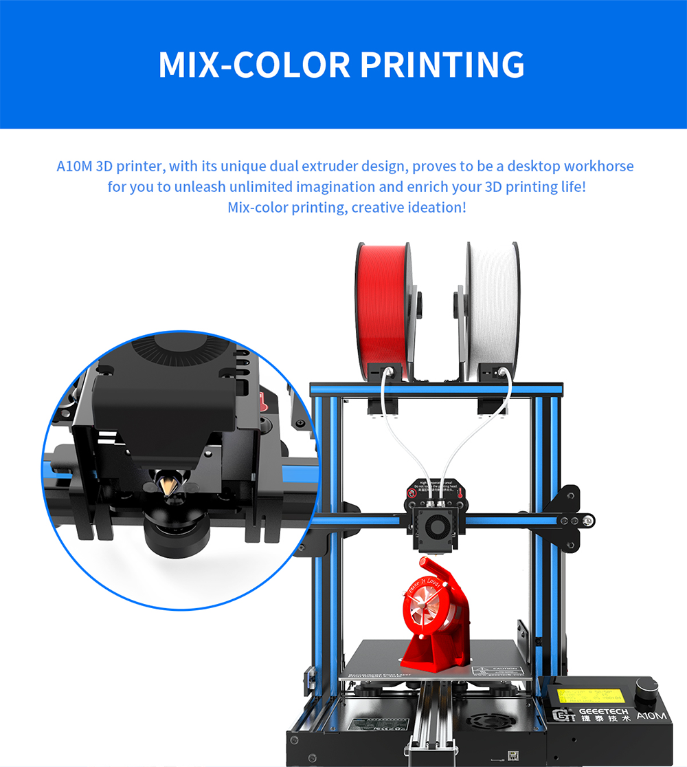 geeetech a10 m description of mix-color printing
