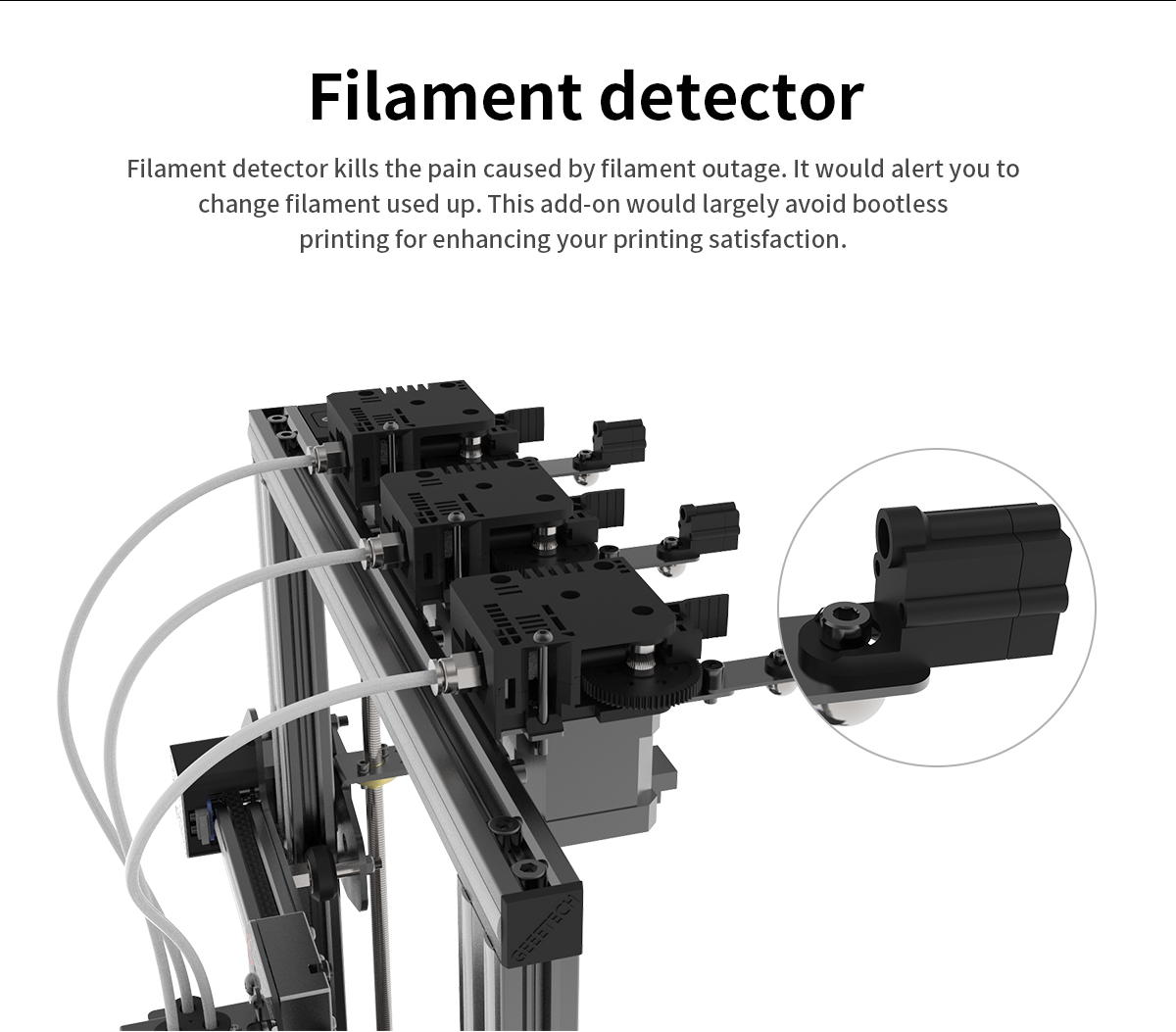 geeetech a20t description of filament detector