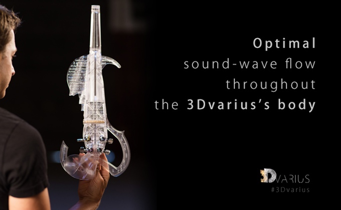 3Dvarius-Electric Violin Created By 3D Printing
