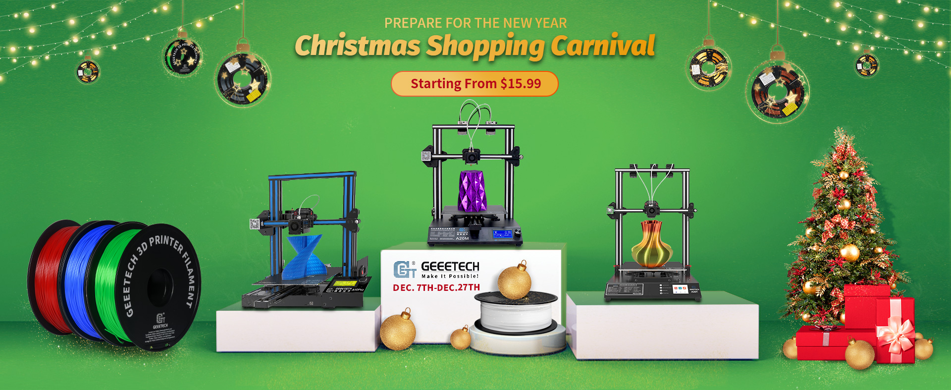 Geeetech’s Christmas Shopping Carnival(Official web/Amazon/AliExpress)
