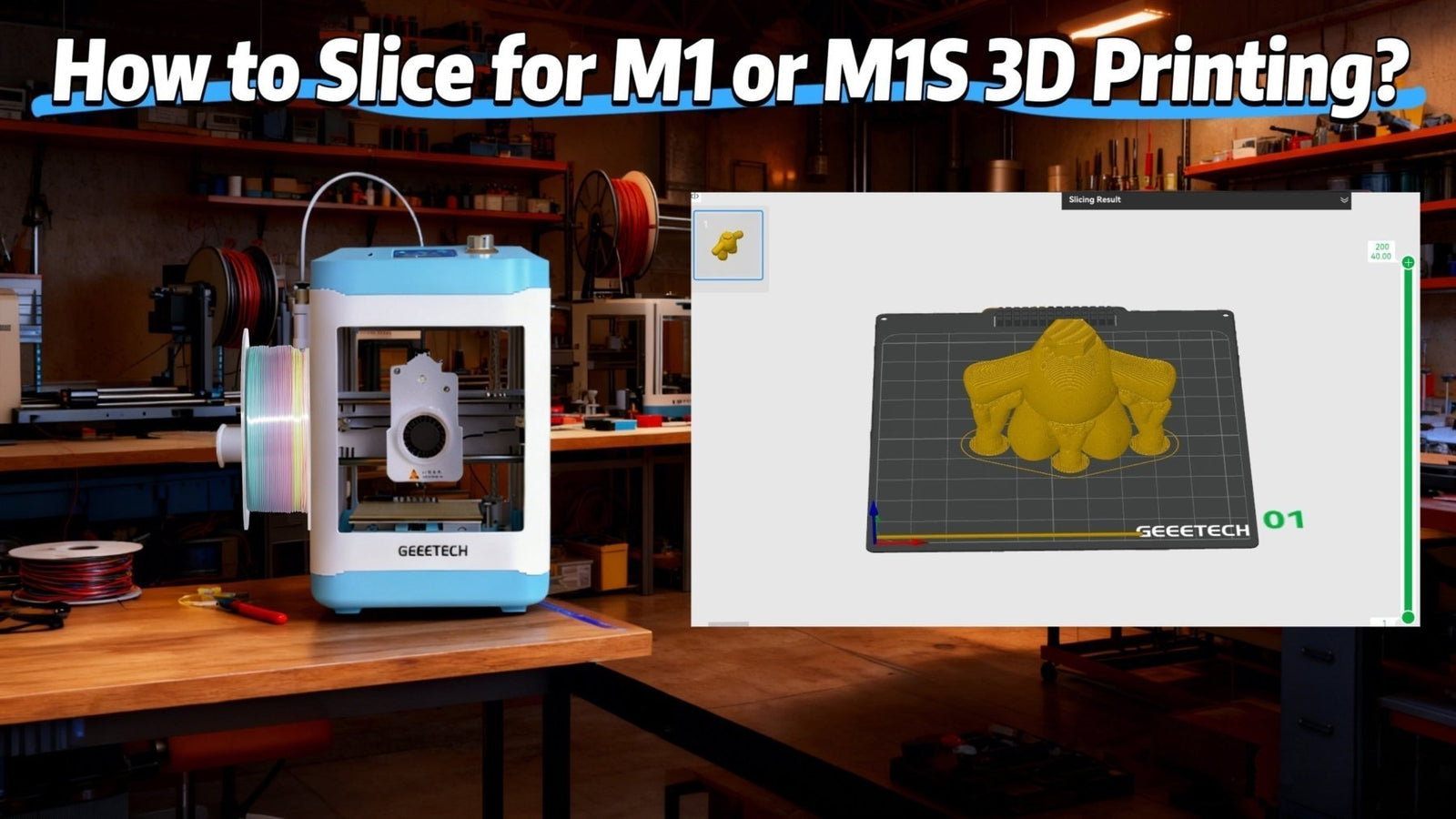 How to Slice for Geeetech M1 or M1S 3D Printing