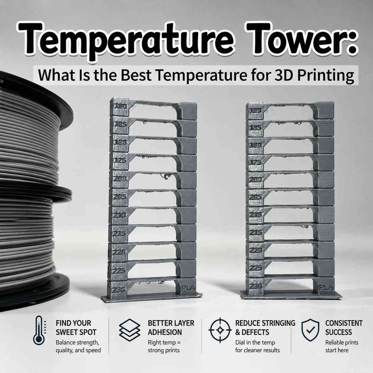 Temperature Tower: What Is the Best Temperature for 3D Printing