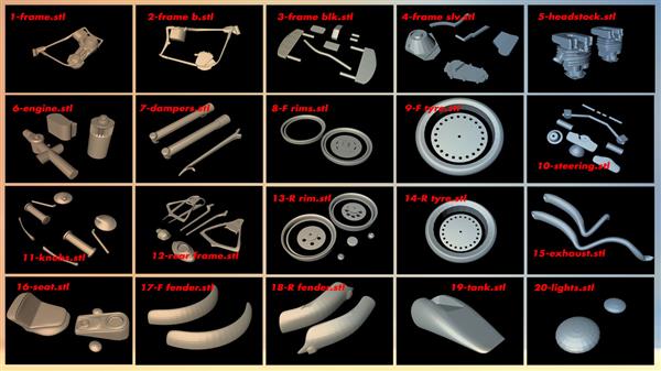 3D Printed Custom Harley Davidson parts