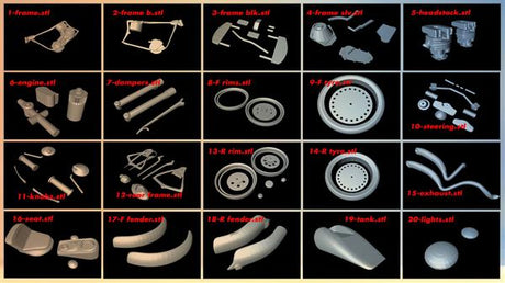 3D Printed Custom Harley Davidson parts