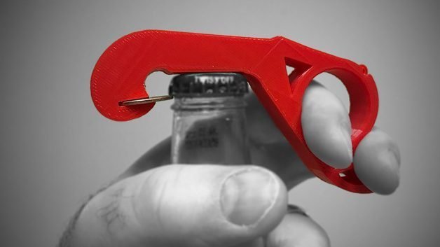 A 3D-printed bottle lifter