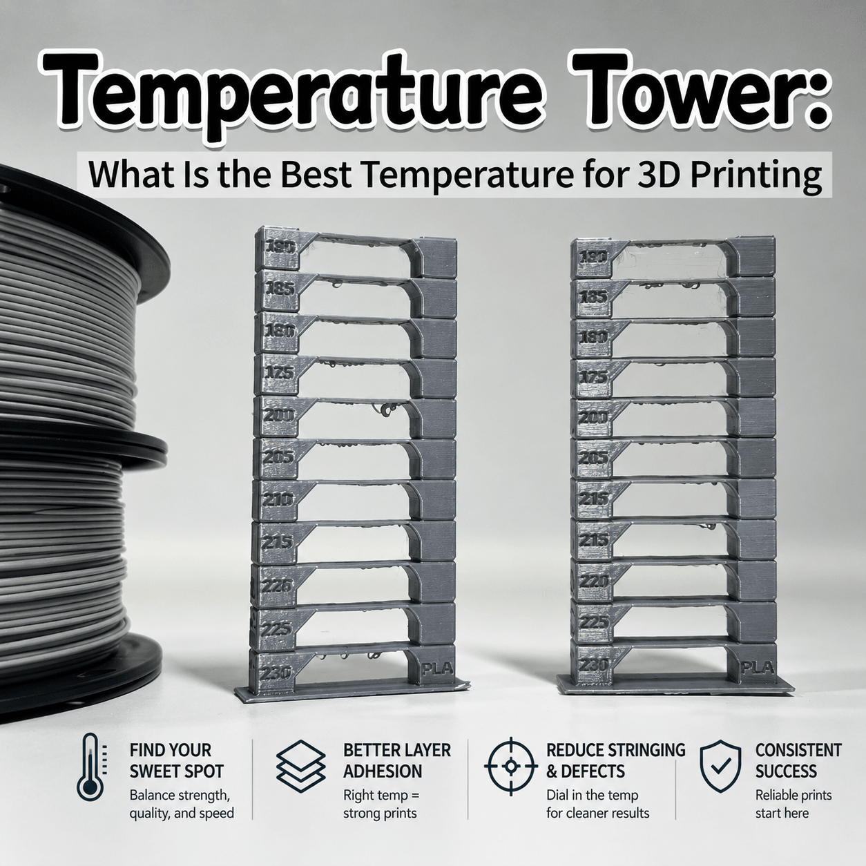 Temperature Tower: What Is the Best Temperature for 3D Printing - GEEETECH