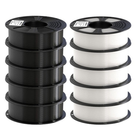 GEEETECH PETG 3D Printer Filament 1.75mm, 1kg Spool, 10 Rolls Bundle