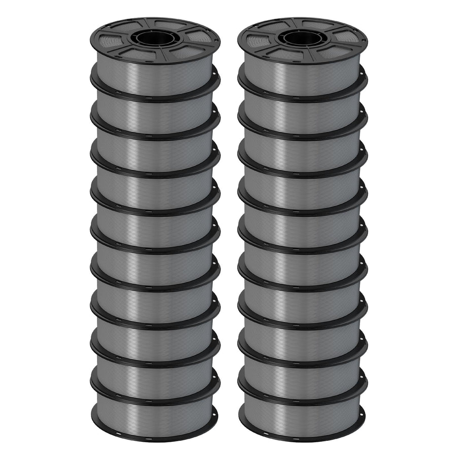 Silver Silk PLA Filament bundle 20 rolls