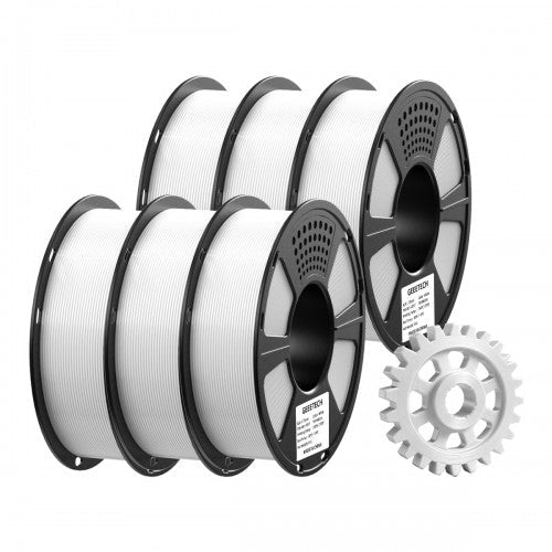GEEETECH ASA 3D Printer Filament 1.75mm, 1kg Spool, 6 Rolls Bundle