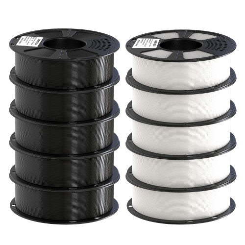 GEEETECH PETG 3D Printer Filament 1.75mm, 1kg Spool, 10 Rolls Bundle