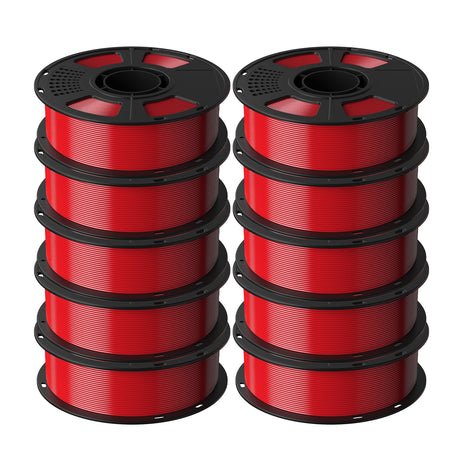 GEEETECH PETG 3D Printer Filament 1.75mm, 1kg Spool, 10 Rolls Bundle