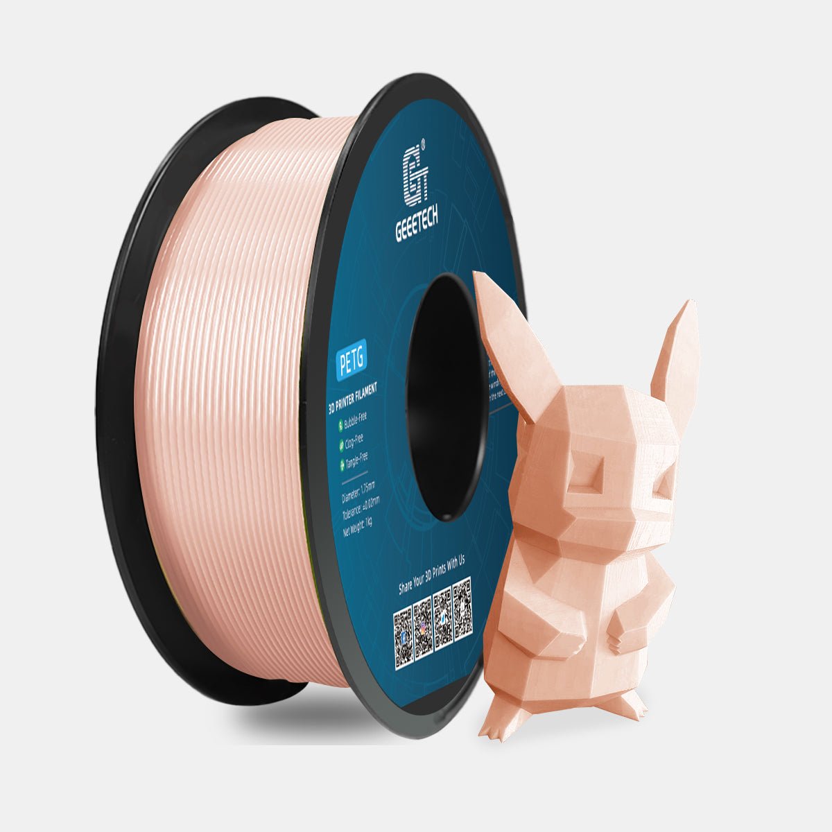 GEEETECH PETG 3D Printer Filament 1.75mm, 1kg Spool