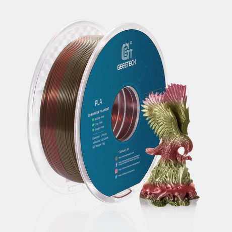 GEEETECH PLA Silk Rainbow 3D Printer Filament 1.75mm, 1kg Spool