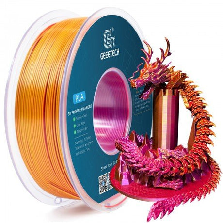 GEEETECH PLA Silk Tri-Color 3D Printer Filament 1.75mm, 1kg Spool