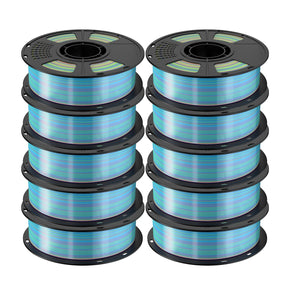GEEETECH Silk PLA 3D Printer Filament 1.75mm, 1kg Spool, 10 Rolls Bundle