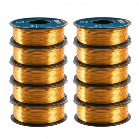 GEEETECH Silk PLA 3D Printer Filament 1.75mm, 1kg Spool, 10 Rolls Bundle