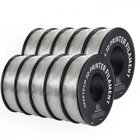 GEEETECH TPU 3D Printer Filament 1.75mm, 1kg Spool, 10 Rolls Bundle
