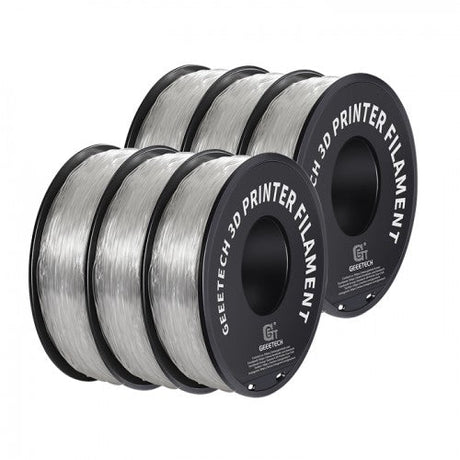 GEEETECH TPU 3D Printer Filament 1.75mm, 1kg Spool, 6 Rolls Bundle