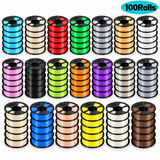 GEEETECH PLA 3D Printer Filament 1.75mm, 1kg Spool, 100 Rolls Bundle【If you need mixed colors, please leave a note or contact us via email.】