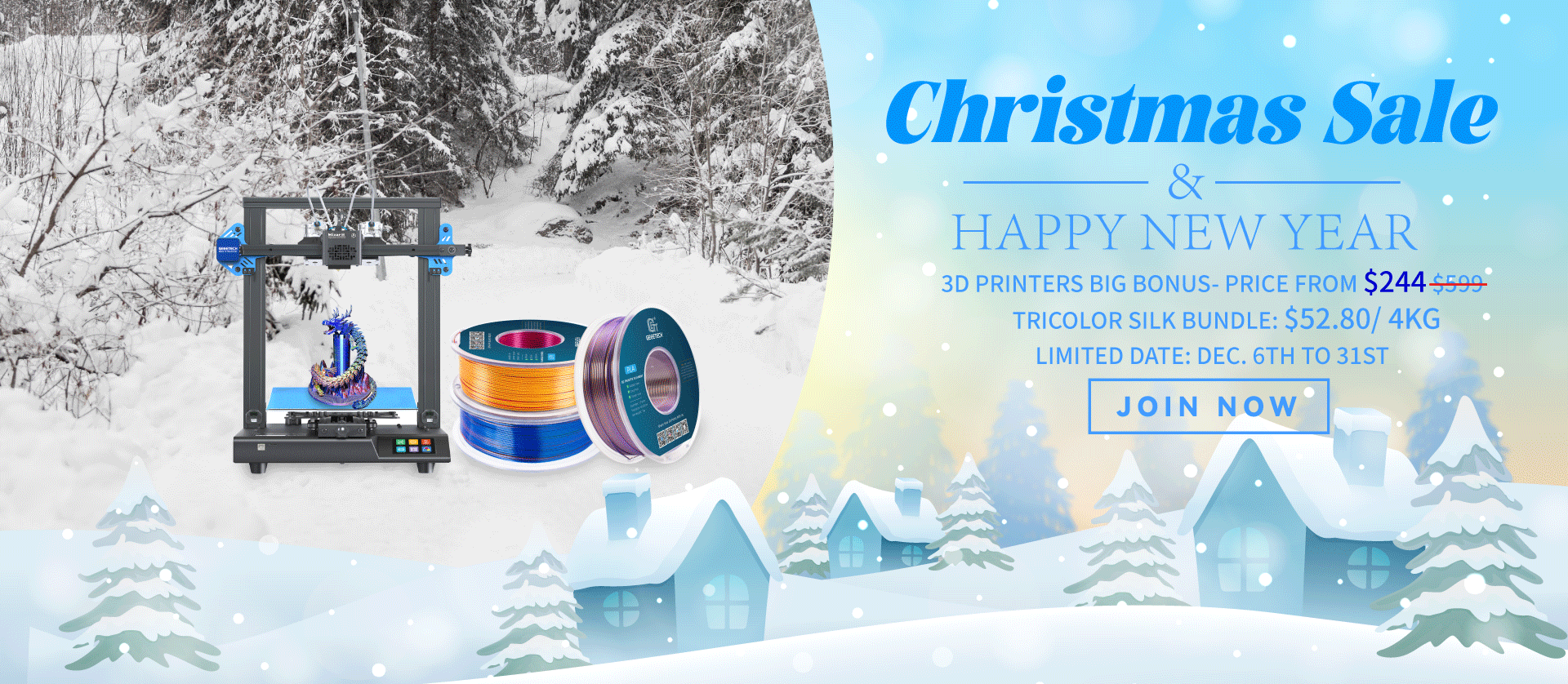 Christmas Sale- FDM 3D Printer Big Bonus