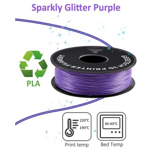 PLA  Sparkly Purple 3D Printer Filament 1.75mm 1kg/roll