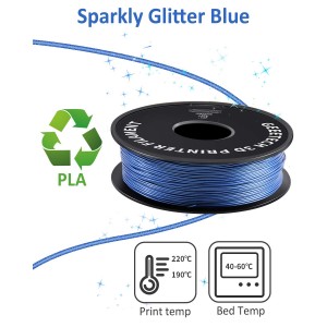 PLA Sparkly Blue  3D Printer Filament 1.75mm 1kg/roll