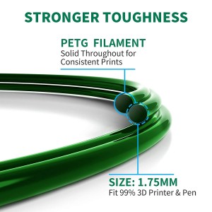 PETG Green 3D Printer Filament 1.75mm 1kg/roll