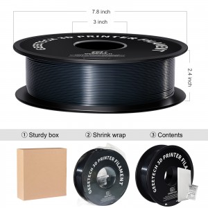 PLA Silk  Black  3D Printer Filament 1.75mm 1kg/roll