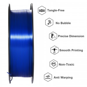 PLA Silk Royal Blue  3D Printer Filament 1.75mm 1kg/roll