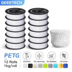 {12KG} PETG White 3D Printer Filament 1.75mm 1kg/roll