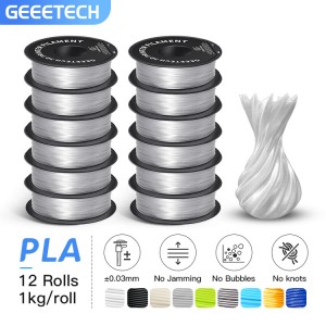 {12KG}PLA Transparent 3D Printer Filament 1.75mm 1kg/roll