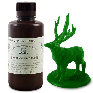 Green Resin, Geeetech UV 405nm Rapid Resin, Water Washable, for LCD/DLP/SLA 3D Printers, 500 ml