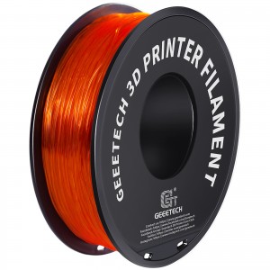 TPU Transparent Orange 3D Printer Filament 1.75mm 1kg/roll